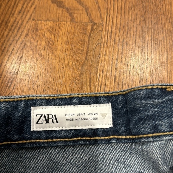 NWT Zara Women’s Boot Cut Jeans Blue Size 2 - Picture 6 of 7